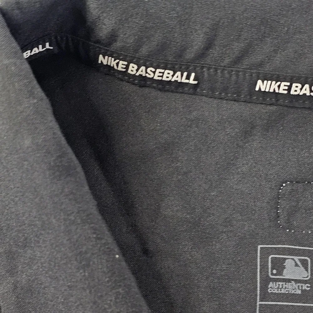 Miami Marlins Nike Black Short Sleeve Performance Polo Shirt Men's L